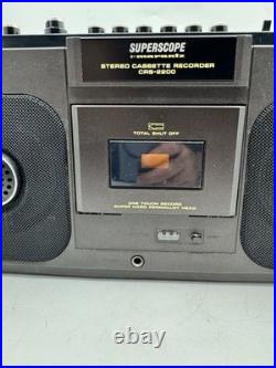Superscope CRS-2200 Marantz Boombox AM/FM Stereo Cassette Recorder Vintage 1970s