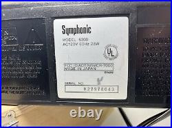 Symphonic 6300 VHS Video Cassette Recorder RARE & Vintage With Manual & Rewinder