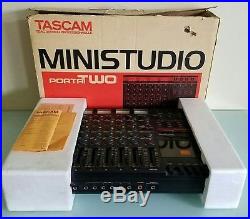 TASCAM Cassette Tape Ministudio Porta Two Studio Vintage 4 Track Recording Mixer
