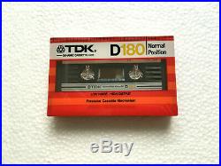 TDK D 180 vintage audio cassette blank tape sealed Made in Japan Type I