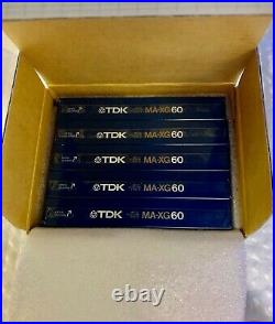 TDK MA-XG 60 Blank Vintage Metal Audio Cassette Original Box Sealed 5-Pack