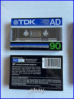 TDK Vintage Cassettes 15 Tapes And Case, New Old Stock AD90, SD90, SA90, SA100