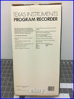 TI Texas Instruments Program Recorder Model PHP2700 Vintage Black Cassette NEW