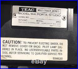 Teac 144 Cassette Tape Recorder Vintage Portastudio 4 Track Parts Repair Unrest