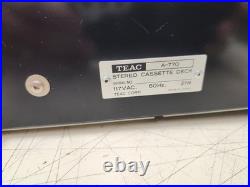 Teac A-770 Vintage Stereo Cassette Deck Recorder, Technician Serviced
