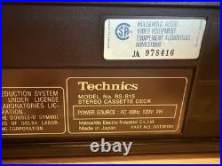 Technics RS-B15 Vintage Stereo Cassette Tape Deck Player Recorder SERVICED RARE