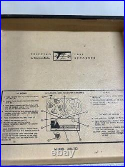 Telectro By Emerson Radio Tape Recorder. Model Mm-113. Vtg Tape Recorder Telectro By Emerson Radio Tape Recorder. Model Mm-113. Vtg Tape Recorder
