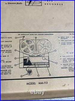 Telectro By Emerson Radio Tape Recorder. Model Mm-113. Vtg Tape Recorder Telectro By Emerson Radio Tape Recorder. Model Mm-113. Vtg Tape Recorder