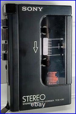Tested Working VTG Sony WALKMAN TCS-430 Stereo Cassette Tape Player Recorder