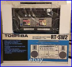 Toshiba RT-SW2 Stereo Radio Cassette Recorder Vintage Boombox NEW in Open Box