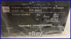 Toshiba RT-SW2 Stereo Radio Cassette Recorder Vintage Boombox NEW in Open Box
