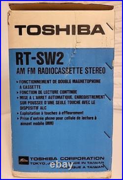 Toshiba RT-SW2 Stereo Radio Cassette Recorder Vintage Boombox NEW in Open Box