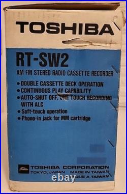 Toshiba RT-SW2 Stereo Radio Cassette Recorder Vintage Boombox NEW in Open Box