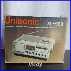 Unisonic XL- 929 Portable Television TV Radio Cassette Recorder Deck Vintage TV Unisonic XL- 929 Portable Television TV Radio Cassette Recorder Deck Vintage TV