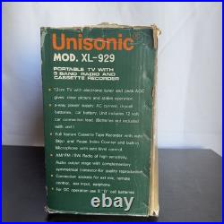 Unisonic XL- 929 Portable Television TV Radio Cassette Recorder Deck Vintage TV Unisonic XL- 929 Portable Television TV Radio Cassette Recorder Deck Vintage TV