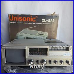 Unisonic XL- 929 Portable Television TV Radio Cassette Recorder Deck Vintage TV Unisonic XL- 929 Portable Television TV Radio Cassette Recorder Deck Vintage TV