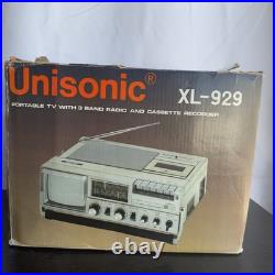 Unisonic XL- 929 Portable Television TV Radio Cassette Recorder Deck Vintage TV Unisonic XL- 929 Portable Television TV Radio Cassette Recorder Deck Vintage TV