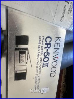 VINTAGE 1984 Very RARE KENWOOD CR-50 II AMFM STEREO CASSETTE RECORDER BOOM BOX