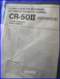 VINTAGE 1984 Very RARE KENWOOD CR-50 II AMFM STEREO CASSETTE RECORDER BOOM BOX