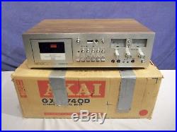 VINTAGE AKAI GXC-740D CASSETTE TAPE DECK PLAYER RECORDER with ORIGINAL BOX MANUAL