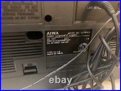 VINTAGE Boombox Aiwa CA-W37U Stereo FM AM Radio Dual Cassette Player Recorder