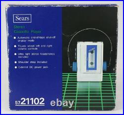 VINTAGE Circa 1980s Sears Portable Cassette Player