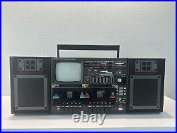 VINTAGE General Sound GS-280 BOOMBOX TV/Radio/Dual-Cassette Rec NEW OLD STOCK