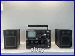 VINTAGE General Sound GS-280 BOOMBOX TV/Radio/Dual-Cassette Rec NEW OLD STOCK