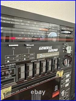 VINTAGE General Sound GS-280 BOOMBOX TV/Radio/Dual-Cassette Rec NEW OLD STOCK