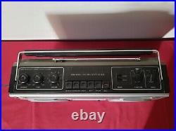 VINTAGE HITACHI TRK 7300H BOOMBOX STEREO CASSETTE TAPE PLAYER FM/MWithLW 1981