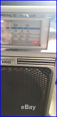 VINTAGE JVC RC-646LB VICTOR JAPAN SWithMWithLW FM RADIO CASSETTE RECORDER BOOMBOX