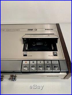 VINTAGE Philips N 2400 STEREO CASSETTE RECORDER et son mode d'emploi