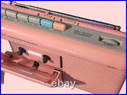 VINTAGE Pink SHARP Stranger Things QT-5P AM/FM Radio Cassette Recorder WORKS