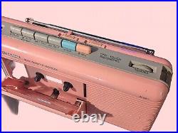 VINTAGE Pink SHARP Stranger Things QT-5P AM/FM Radio Cassette Recorder WORKS