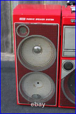 VINTAGE RADIO-CASSETTE PLAYER/RECORDER SANYO M9819-2K Ghetto Blaster From 80s