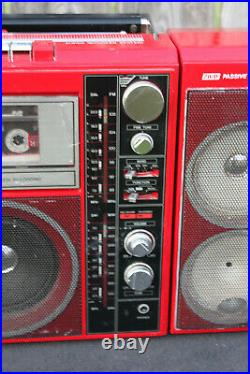 VINTAGE RADIO-CASSETTE PLAYER/RECORDER SANYO M9819-2K Ghetto Blaster From 80s