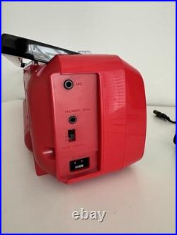 VINTAGE SANYO M W737K RED RADIO BOOMBOX DUAL CASSETTE RECORDER AM/FM Read VINTAGE SANYO M W737K RED RADIO BOOMBOX DUAL CASSETTE RECORDER AM/FM Read