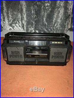 VINTAGE SHARP STEREO RADIO DOUBLE CASSETTE RECORDER MODEL WQ-T252 Getto Blaster
