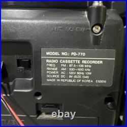 VINTAGE Samsung PD-770 Radio Double Cassette Recorder Stereo VERY CLEAN FOR AGE