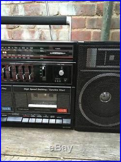 VINTAGE Sanyo C 35 Double Cassette Recorder Radio BOOMBOX