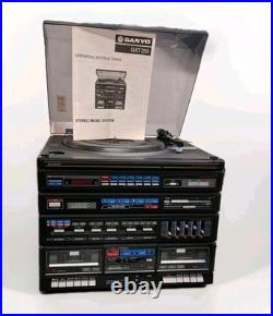 VINTAGE Sanyo GXT 255 Stereo Music System FULLY WORKING Tested with ManualClean