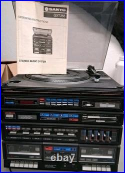 VINTAGE Sanyo GXT 255 Stereo Music System FULLY WORKING Tested with ManualClean