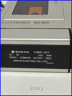 VINTAGE Sanyo NBP-07 Electronica Memo Tape Recorder Powers On- UNTESTED