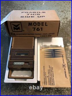 VINTAGE VOICE OF MUSIC Cassette Player RARE TESTED Works, withbox 761 Read ATRCBG