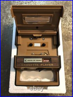 VINTAGE VOICE OF MUSIC Cassette Player RARE TESTED Works, withbox 761 Read ATRCBG