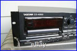VINTAGE used TASCAM CD-A500 CD PLAYER RECORDER CASSETTE DECK rack mount GUC