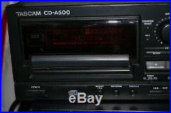 VINTAGE used TASCAM CD-A500 CD PLAYER RECORDER CASSETTE DECK rack mount GUC