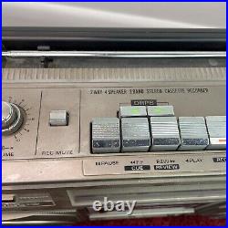 VTG 80s Hitachi TRK-8020H Boom Box Stereo Cassette Recorder PARTS, SEE VIDEO
