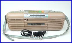 VTG 80s Sharp Radio Cassette QT-50 Beige Stranger Things Tested READ