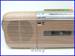 VTG 80s Sharp Radio Cassette QT-50 Beige Stranger Things Tested READ